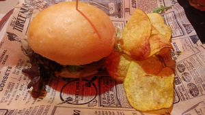 Hamburguesa vegana at Eskina in Irun