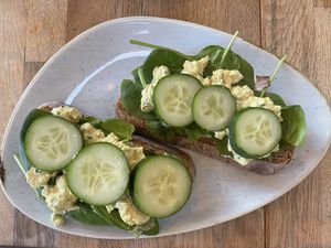 Broodje “Lisa Goes Vegan” eiersalade   at The Blueberry in Amersfoort
