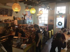 Inside shop downstairs at The Blueberry in Amersfoort