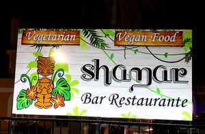 Shamar´s sign seen from Paseo Maritime.  at Shamar Bar Restaurante in Fuengirola