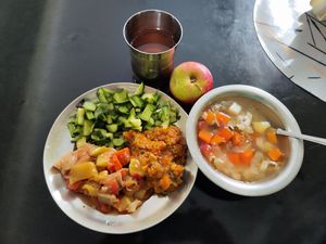 super tasty if you add some spices 😋😂 at Govindas in Chisinau