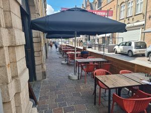 front terrace, is at the foot of menin gate at Depot in Ypres