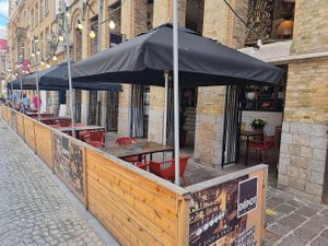 front terrace at Depot in Ypres