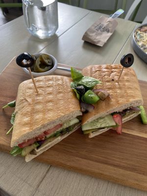 Vegan panini   at Barra Light in Puerto Vallarta