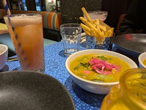 Curry, chips, and a cocktail at Turtle Bay in Guildford