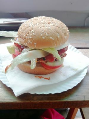 Vegan Burger at Govinda's at the Beach in Ao Nang