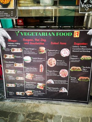 Menu at Govinda's at the Beach in Ao Nang