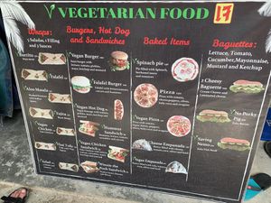 Menu at Govinda's at the Beach in Ao Nang