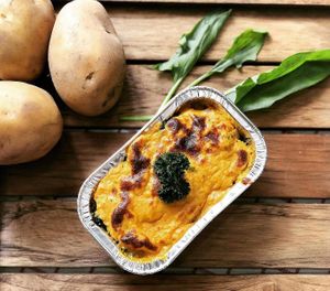 Baked Spinach with Vegan Cheese at Pranaa Food in Bangkok