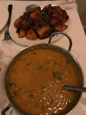 Dahl and potato dish at Cumin Club in Rochester