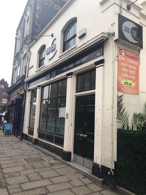 Outside of venue at Cumin Club in Rochester