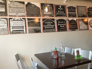 Inside dinning area at Detroit Vegan Soul in Detroit