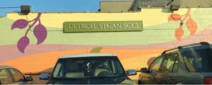 Outside sign  at Detroit Vegan Soul in Detroit
