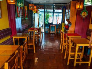 Street level dining area at Os Tibetanos at Os Tibetanos in Lisbon