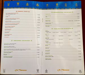 Pages 3 & 4 of menu for Os Tibetanos at Os Tibetanos in Lisbon