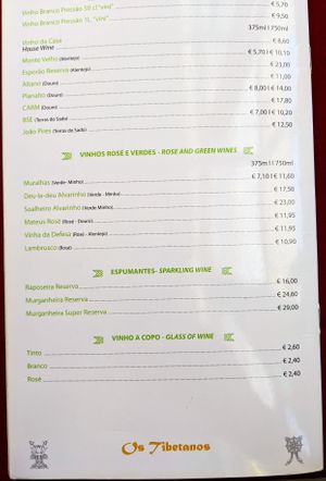 Page 7 of menu for Os Tibetanos at Os Tibetanos in Lisbon
