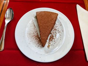 Tarte Dolma com chocolate e castahna at Os Tibetanos at Os Tibetanos in Lisbon