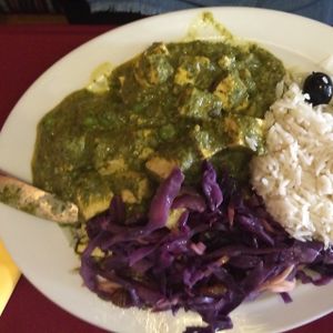 tofu with spinash!  at Os Tibetanos in Lisbon