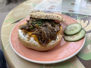 Pulled Mushroom sandwich   at Bagels & Beans - Mariaplaats in Utrecht