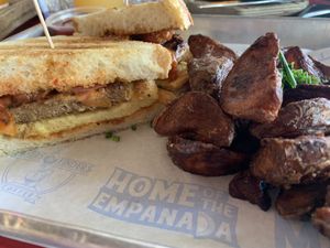 Impossible and just egg breakfast sandwich   at Makers & Finders - Arts District in Las Vegas