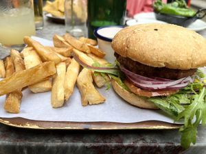 Vegan Hamburger 🍔   at Blitz Restaurant in Munich