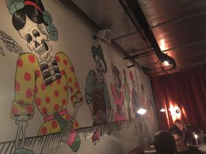 wall paintings at Blitz Restaurant in Munich