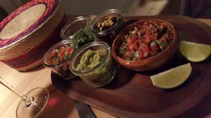 Vegan dips  at Blitz Restaurant in Munich