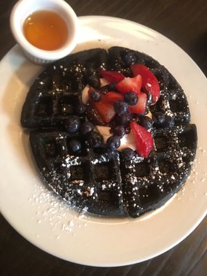 Charcoal waffles  at Panacea in Las Vegas