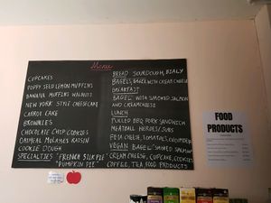 Menu at Big Apple Bakery in Pai