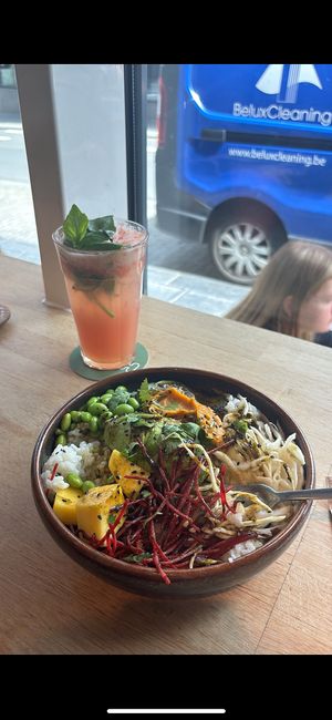 I loved it here, the food was incredibly delicious compared to Holland. 🌺  at TICH Healthy Living in Brussels