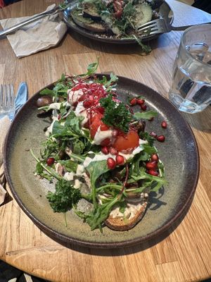 Mushroom toast  at TICH Healthy Living in Brussels