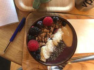 Their açaí bowls are good at TICH Healthy Living in Brussels