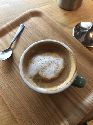 Homemade almond milk cappuccino 6,5/10 at TICH Healthy Living in Brussels