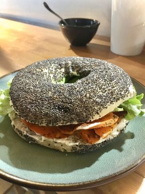 A bagel  at Grand Ours in Poitiers