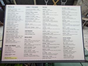 Menu and opening hours as of October 2024. It was closed when we visited so I can't comment on the food. at Pizza Basta Restaurante in Cambrils