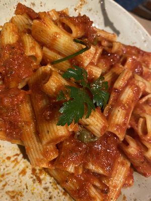Pasta arrabiata  at Pizza Basta Restaurante in Cambrils