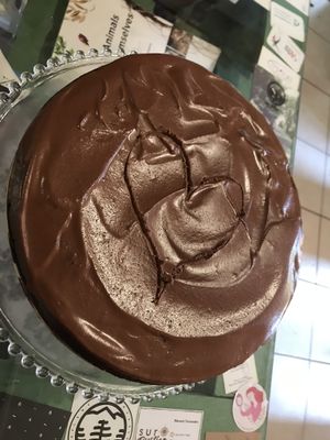 Best vegan home made chocolate cake!!  at Lenteja Loca in Puerto Varas