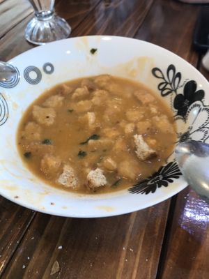 Soup/curry of the day at Lenteja Loca in Puerto Varas