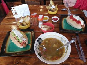 Completos y sopa del día 💚 at Lenteja Loca in Puerto Varas