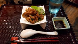 soymeat appetizer at Shinjukugyoen Ramen Ouka in Tokyo