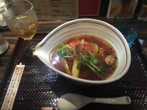 Photo does not do this incredible ramen justice 😂 at Shinjukugyoen Ramen Ouka in Tokyo