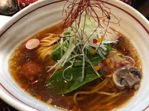 Spicy Vegan Ramen at Shinjukugyoen Ramen Ouka in Tokyo