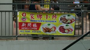 menu at Hometown Kitchen in West Singapore