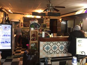 Interior front counter  at Corner Juice Bar in Baltimore