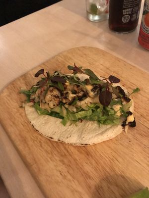 Blackened cauliflower taco  at Nourish in Bath