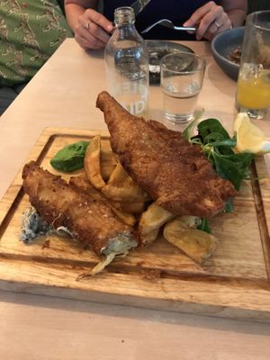 Fish and chips at Nourish in Bath