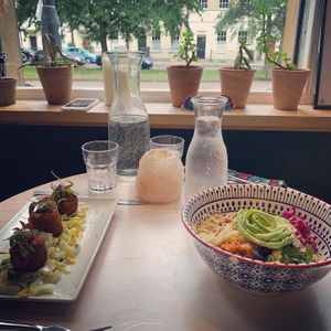 View from our table  at Nourish in Bath