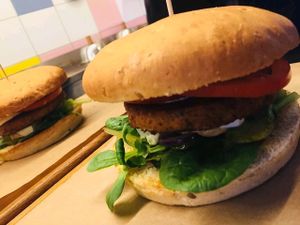 veggie patty burger at Doda Uzkandine - Savanorių Prospektas in Kaunas