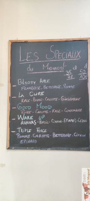 Special juice at Vertus in Paris