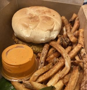 Joaquin burger  at Vertical Diner in Salt Lake City